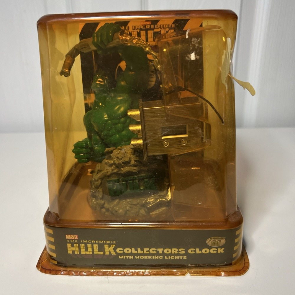 2003 Tek Time Marvel The Incredible‎ HULK Collectors Clock With Working Lights